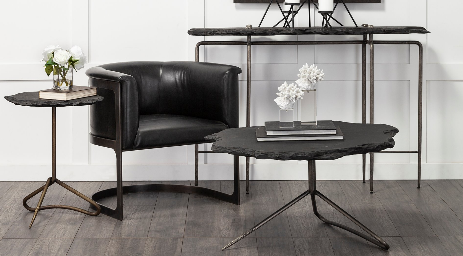 Pinera II - BLACK Accent Table - Image 5