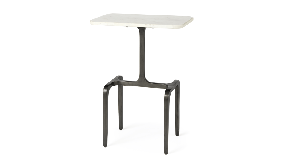 Preston - Grey Metal Accent Table