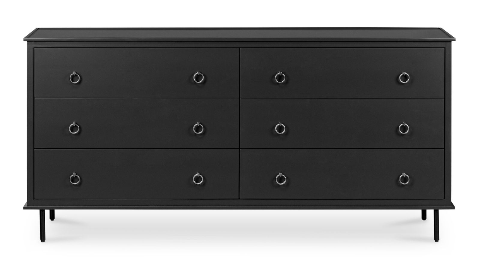 REAGAN 6 DRAWER DRESSER-BLACK