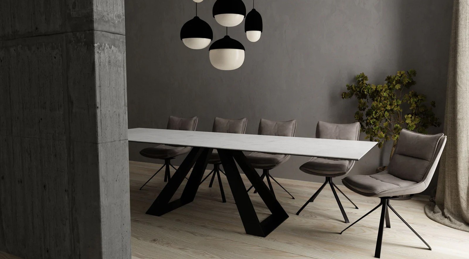 Puccini Swivel Dining Chair Rhino - Image 6