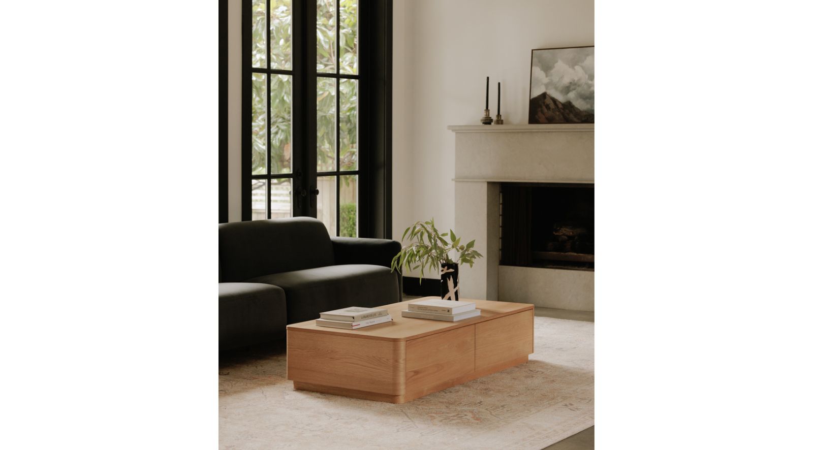 ROUND OFF COFFEE TABLE- OAK - Image 2