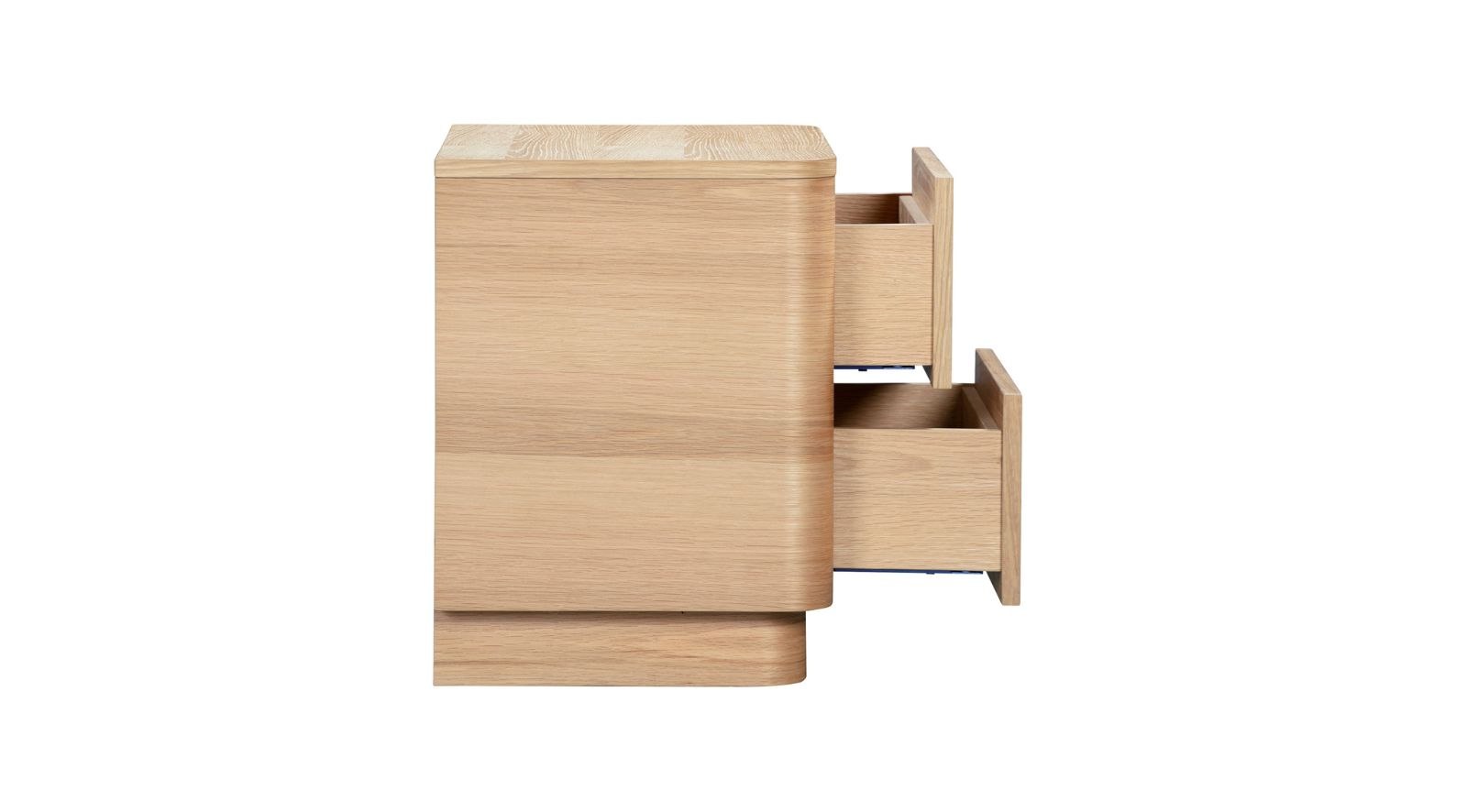 Round Off Tall Nightstand- Oak - Image 7
