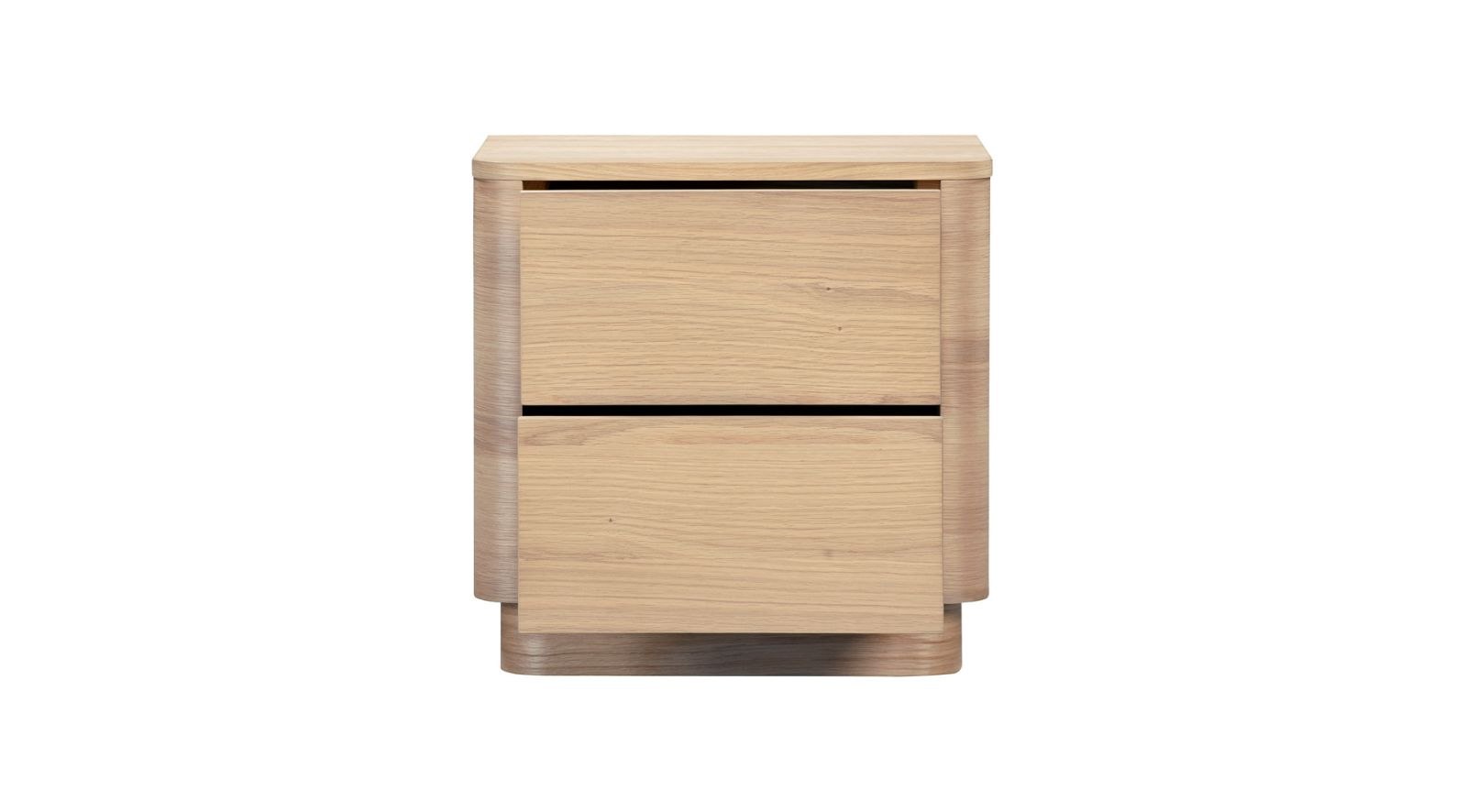 Round Off Tall Nightstand- Oak - Image 5