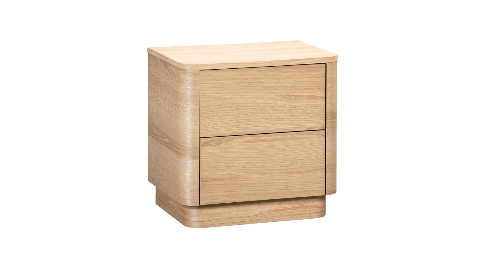 Round Off Tall Nightstand- Oak