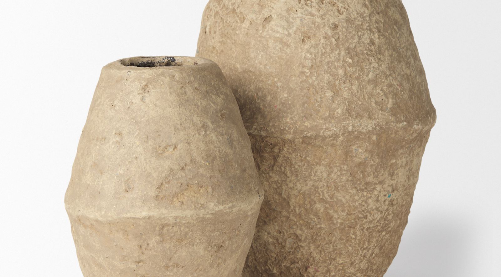 Rundal Beige Paper Mache Vase-Large - Image 10