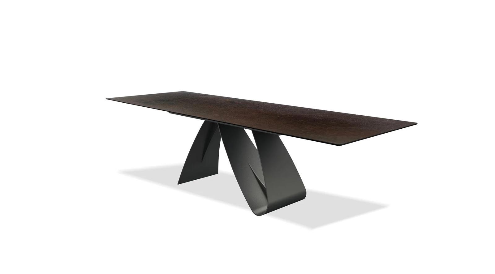 Signature 110" Double Extension Dining Table Brown