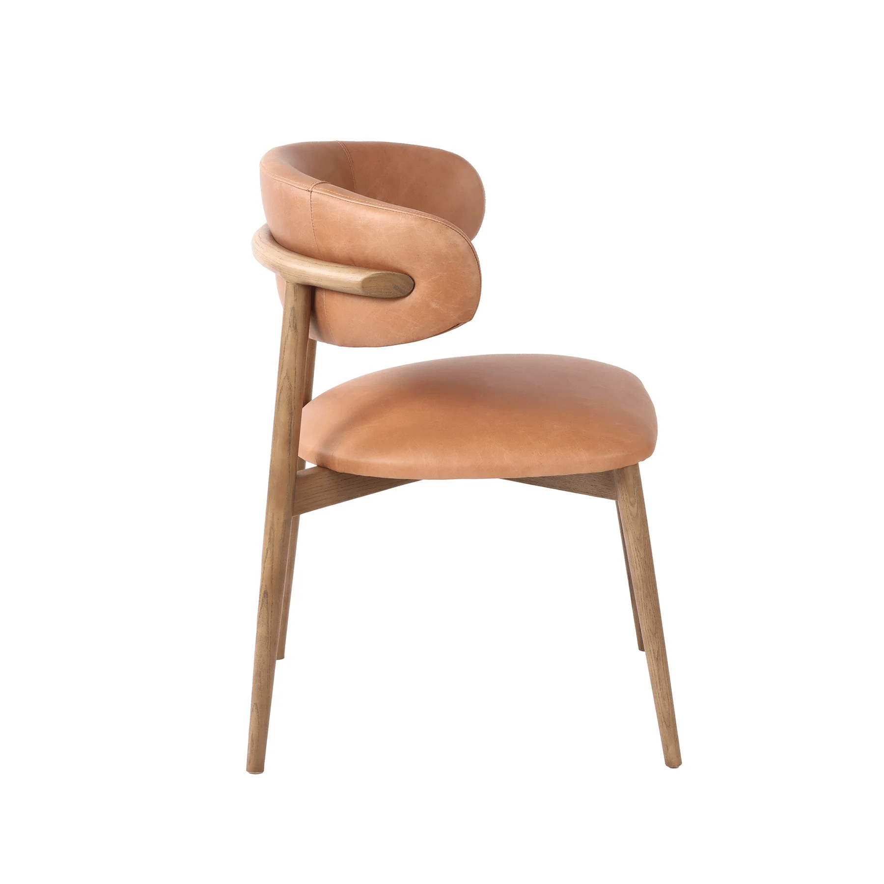 Windsor dining Chair- Hazelnut Leather - Image 3