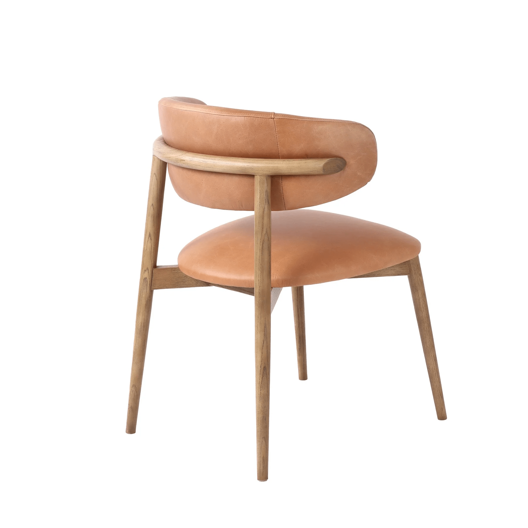 Windsor dining Chair- Hazelnut Leather - Image 4