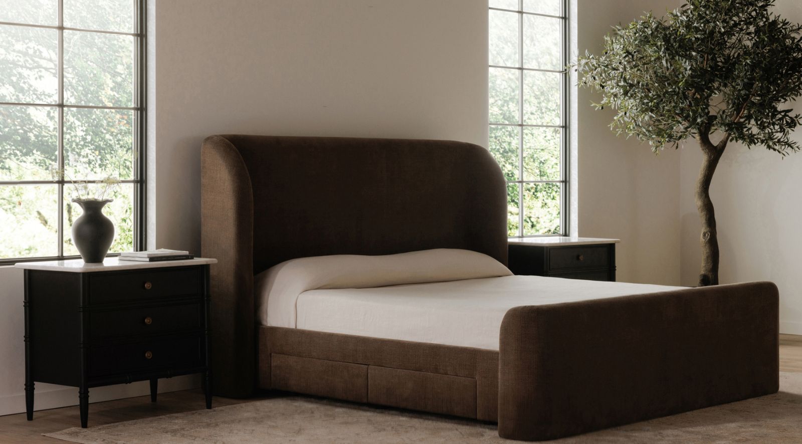 SOPHIA KING BED- BROWN - Image 3