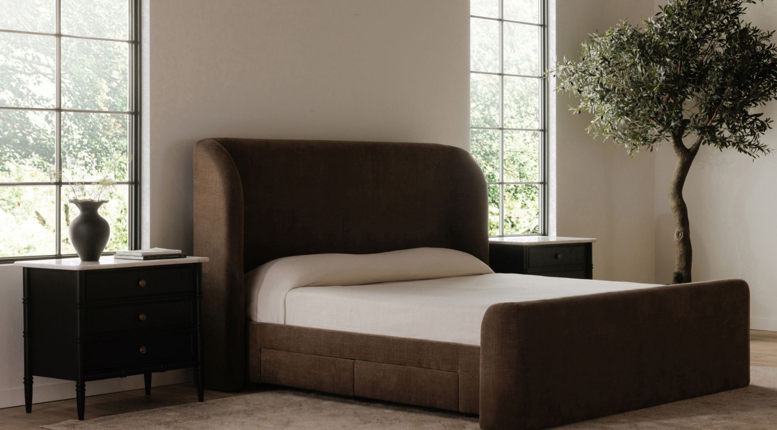 SOPHIA QUEEN BED- BROWN - Image 2