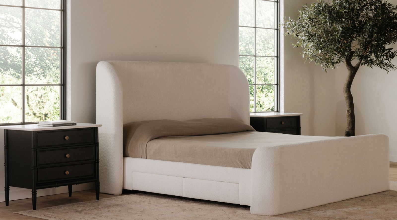 SOPHIA QUEEN BED- CREAM - Image 2