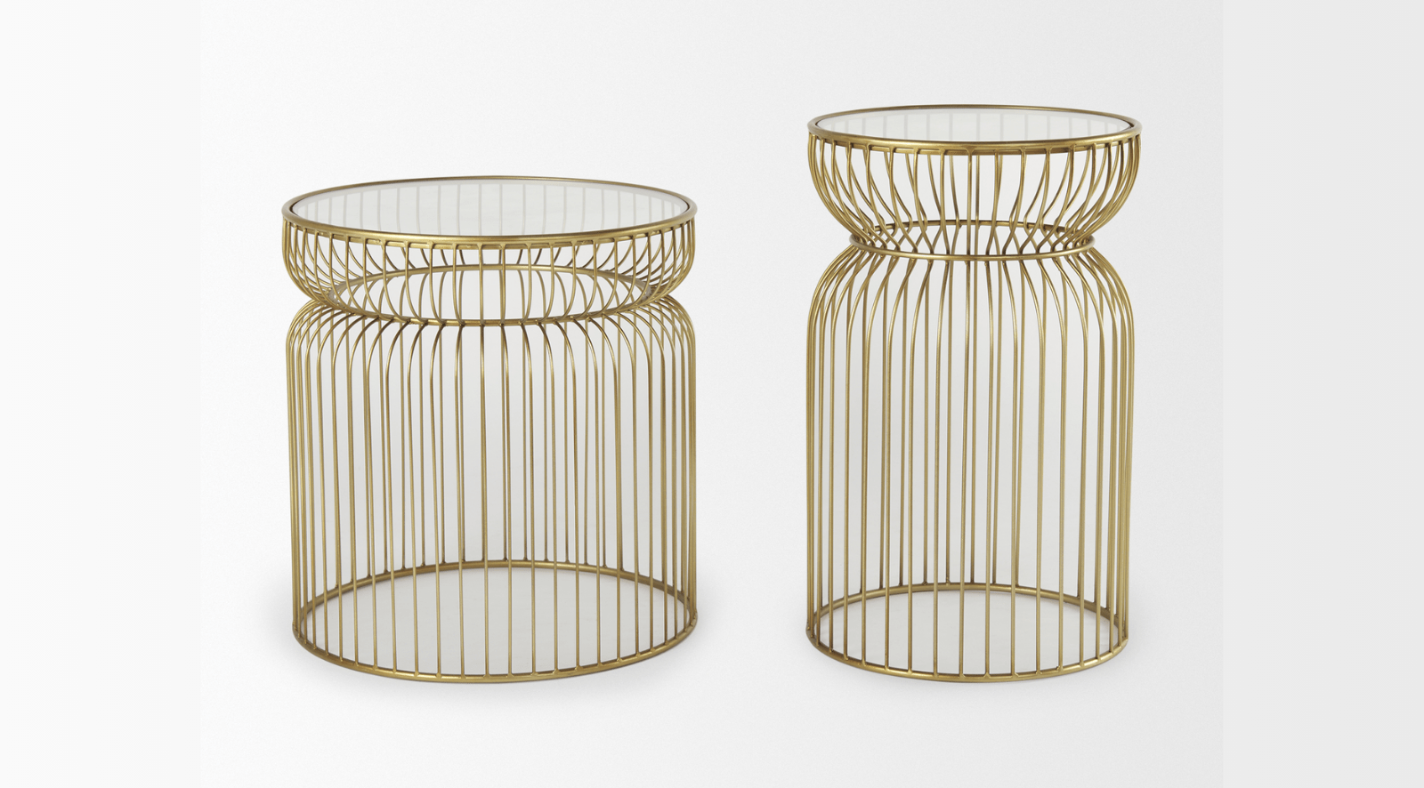 Shani Set of 2 Round, Gold Metal Accent Table - Image 8