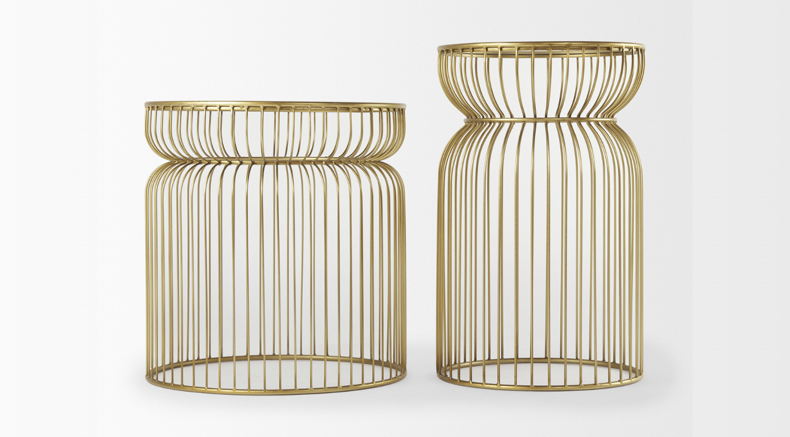 Shani Set of 2 Round, Gold Metal Accent Table - Image 7