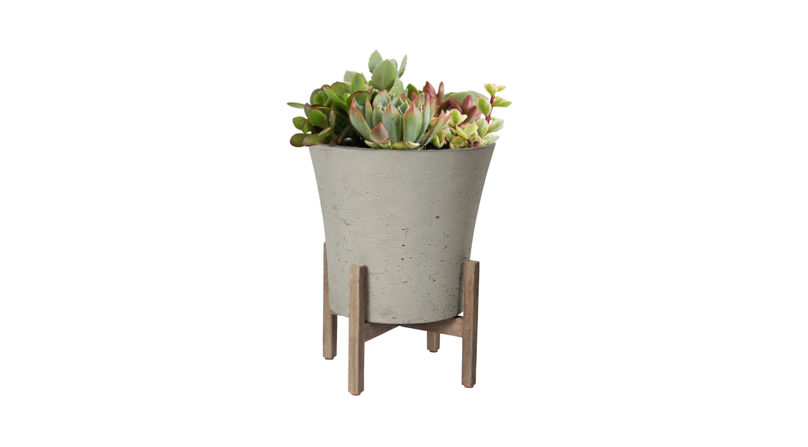 Patio Tapered Medium Standing Pot - Cement Grey - Image 2