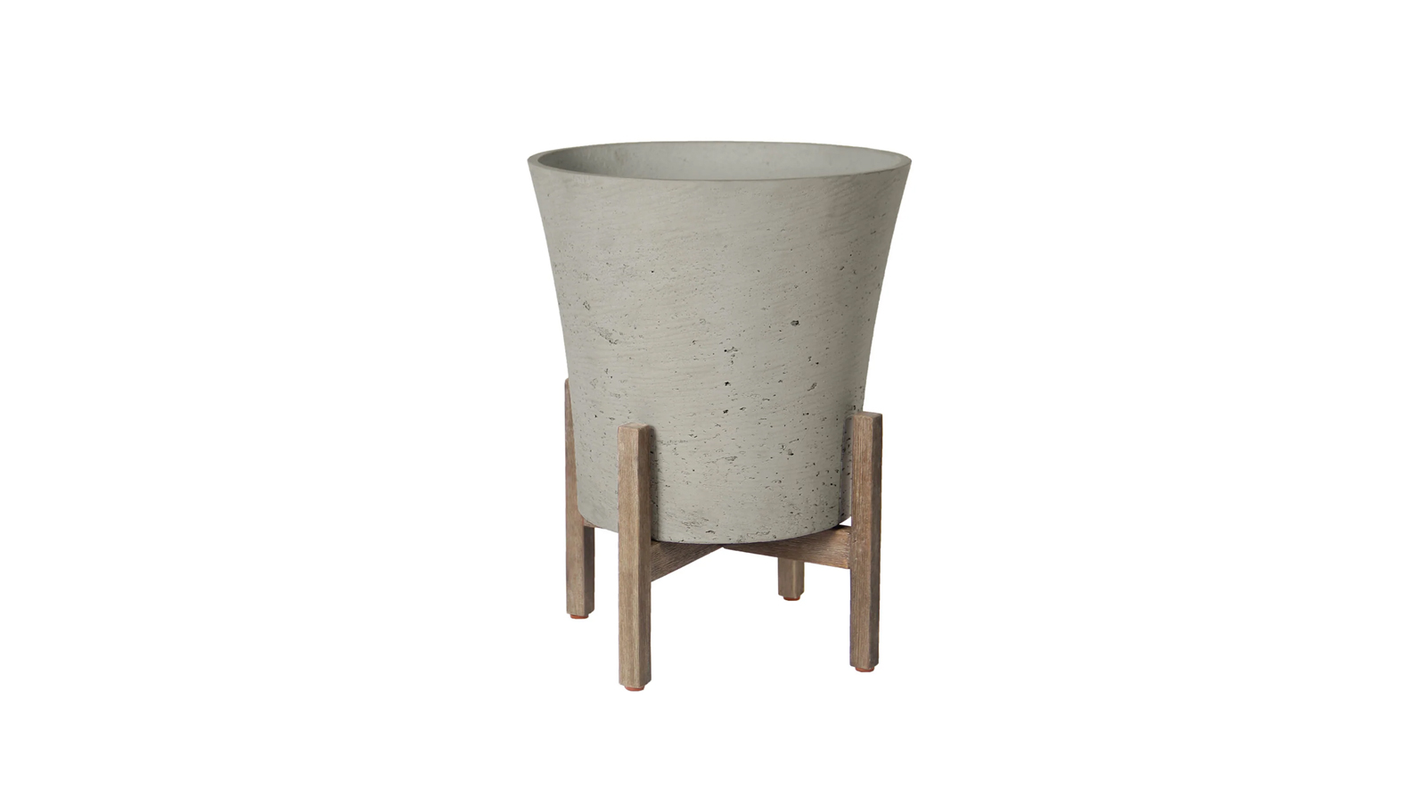 Patio Tapered Medium Standing Pot - Cement Grey