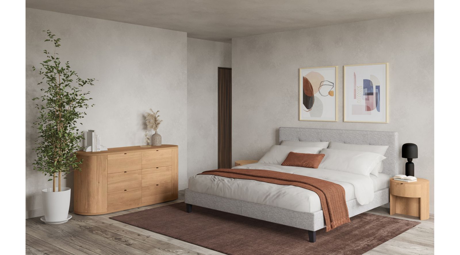 THEO 6 DRAWER DRESSER-NATURAL - Image 3