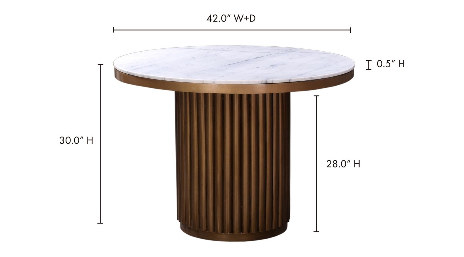 Tower Dining Table-White - Image 3