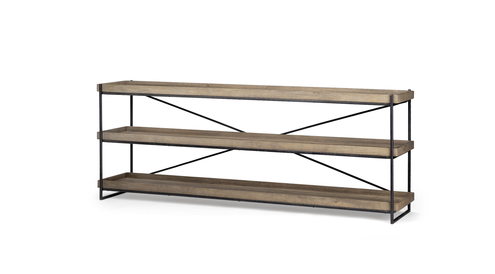 Trey I- BROWN WOOD Console Table