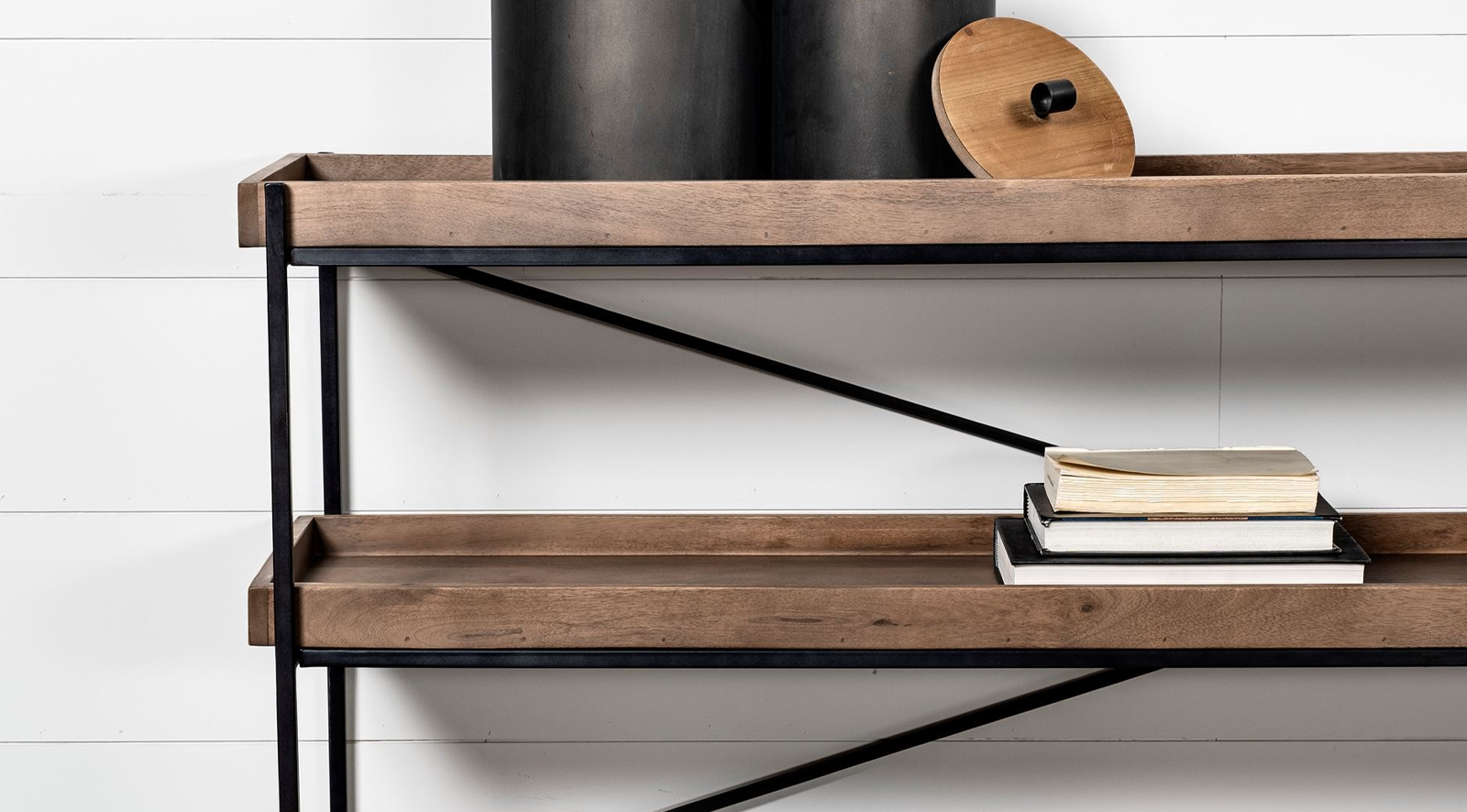 Trey I- BROWN WOOD Console Table - Image 5