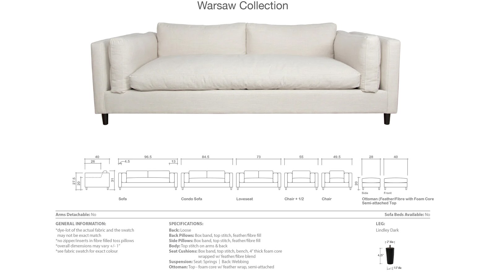 Warsaw Sofa - Image 5