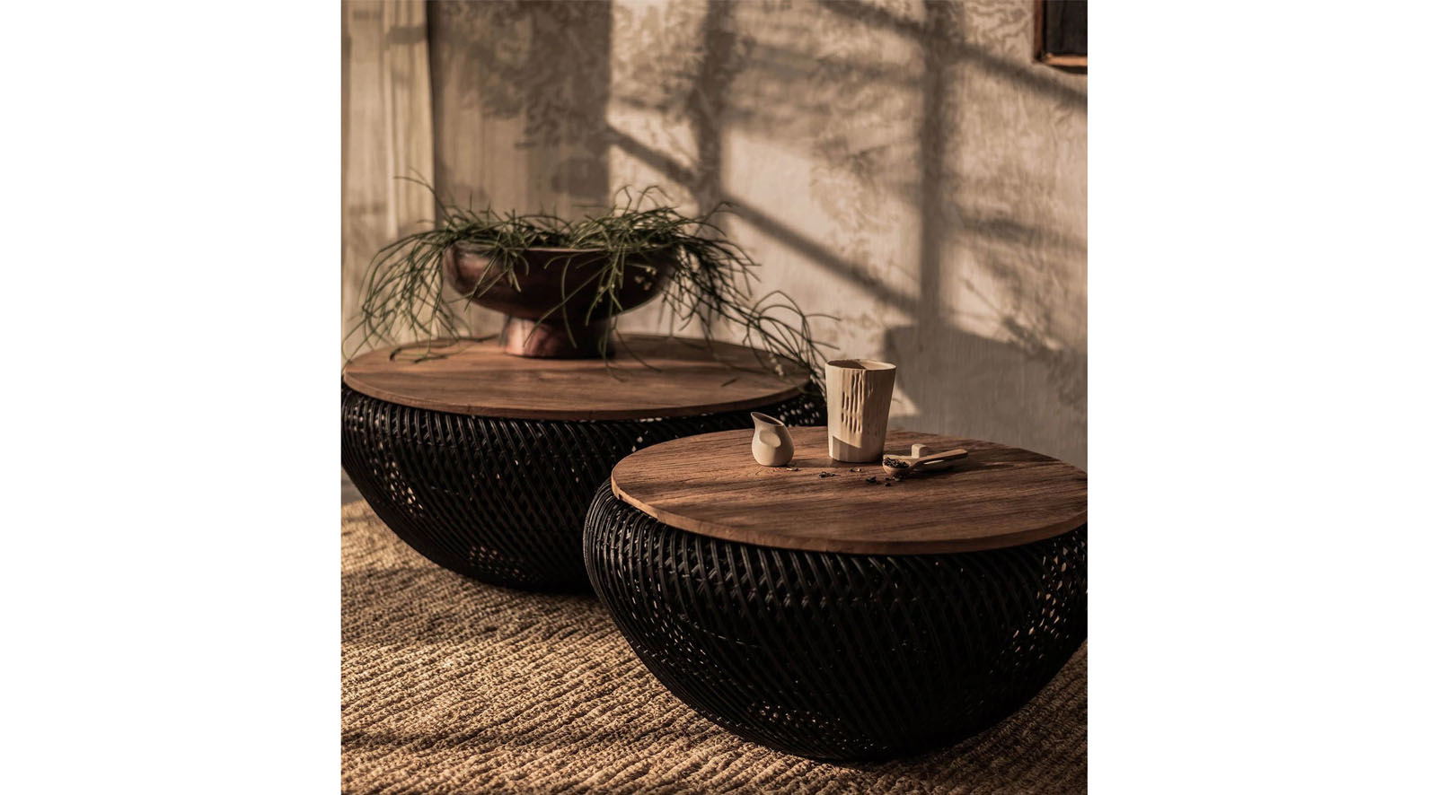Agra Wave Coffee Table - Black - Image 2