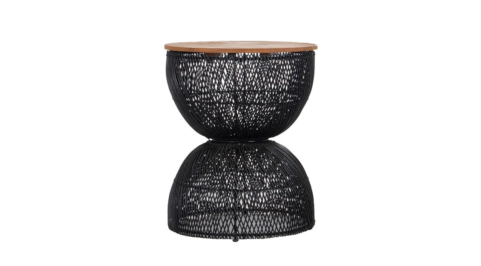 Agra Wave Side Table - Black