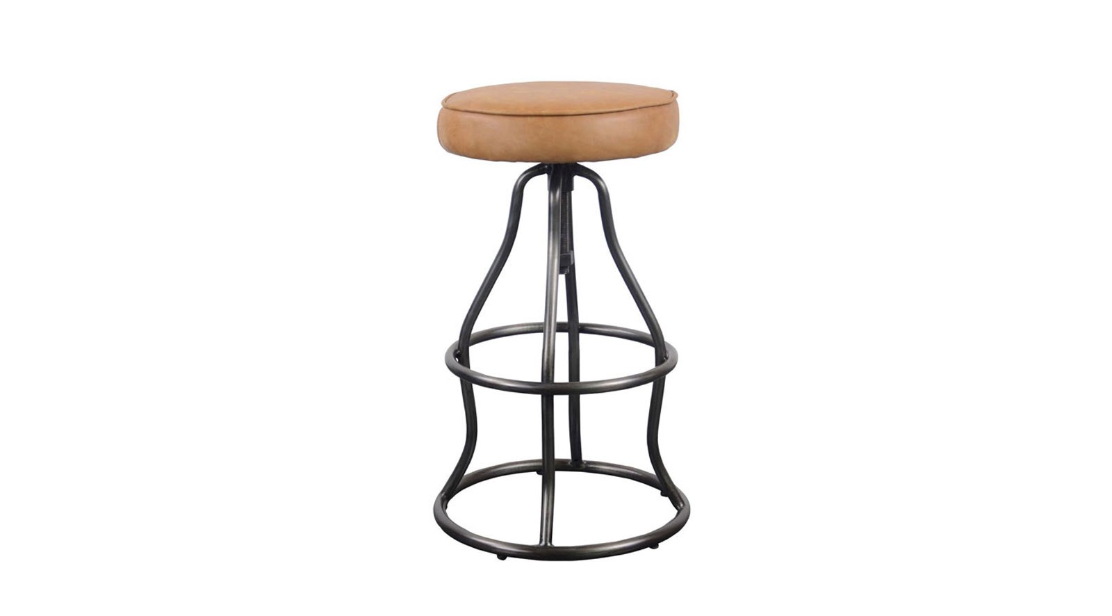 Jazzy Bar Stool - Cognac Leather
