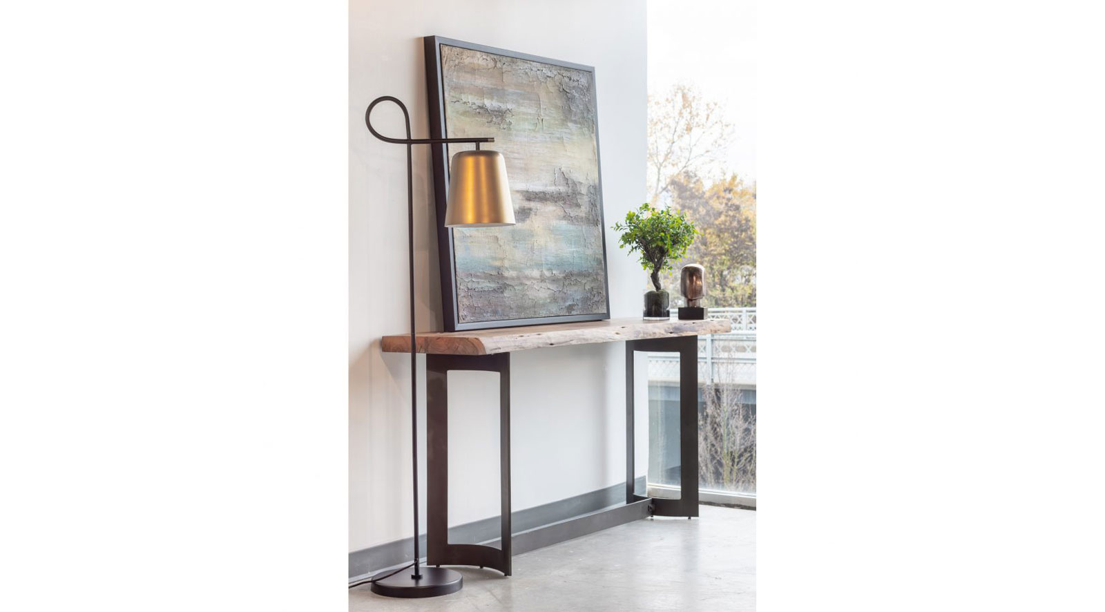 Bent Console Table Smoked - Image 5