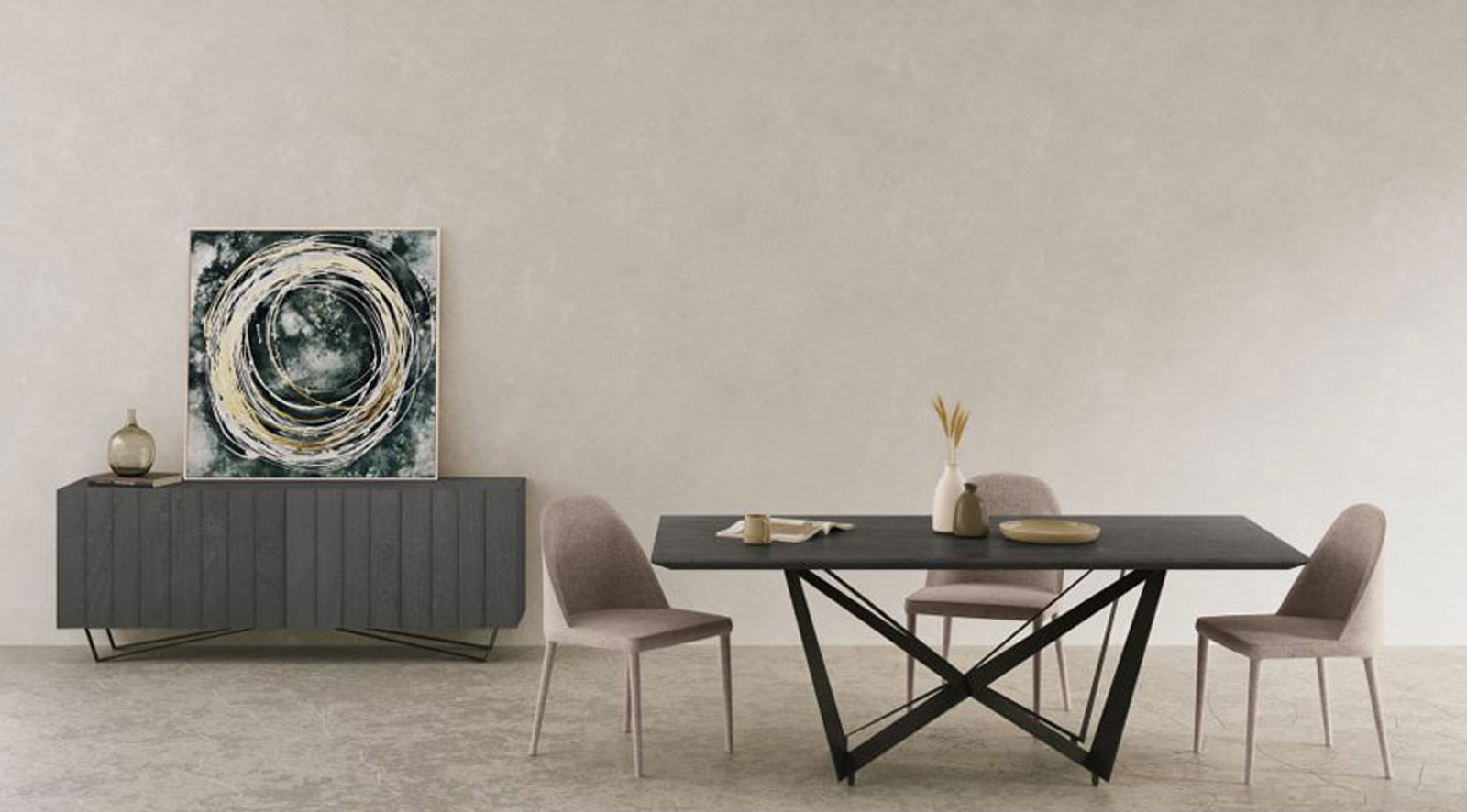 Burton Fabric Dining Chair Light Grey - Image 6
