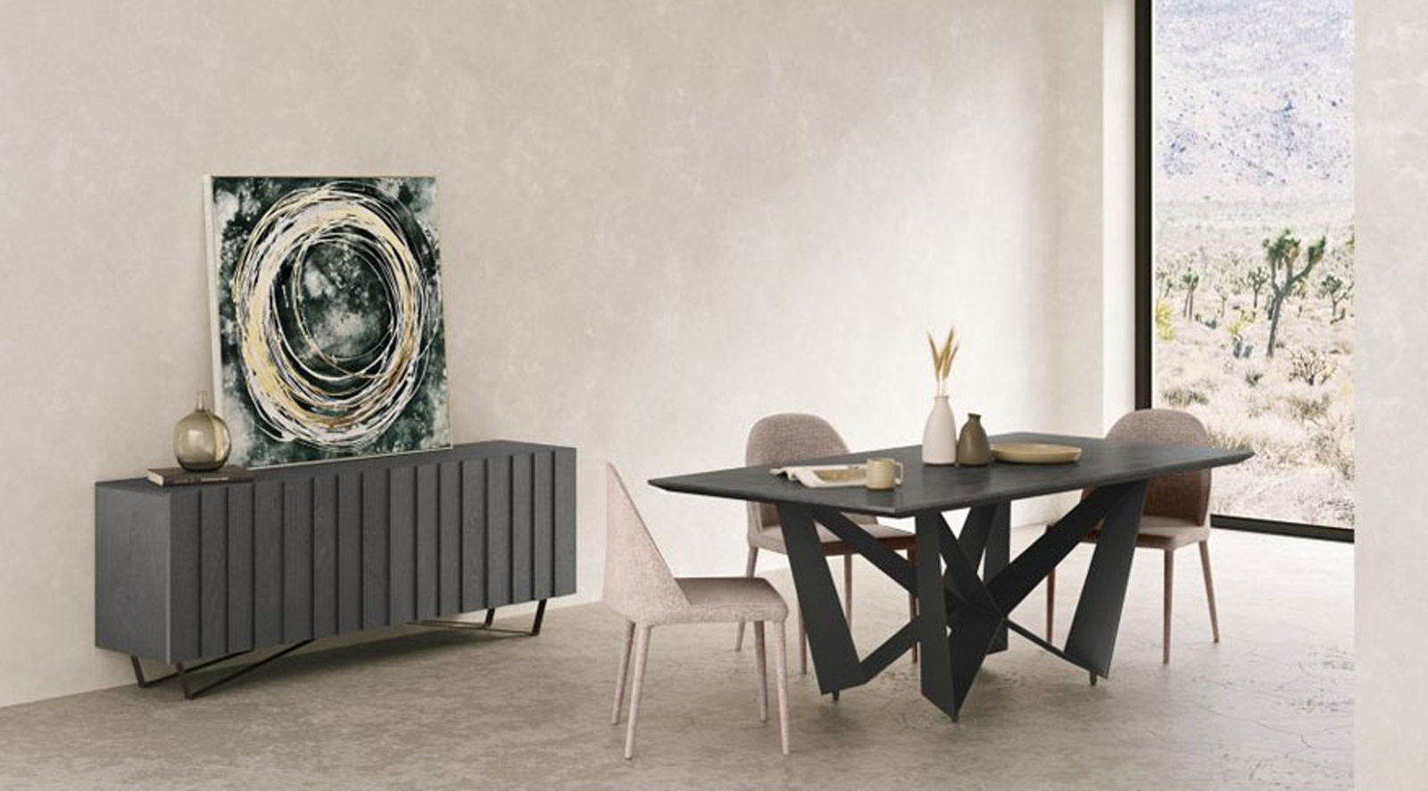 Burton Fabric Dining Chair Light Grey - Image 7