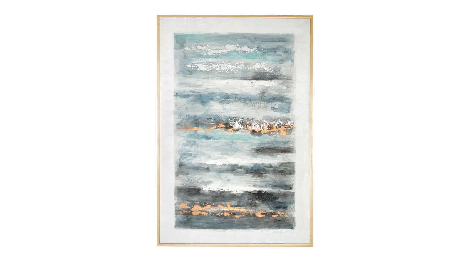 Cerulean Channels, Hand Painted Canvas - Image 2