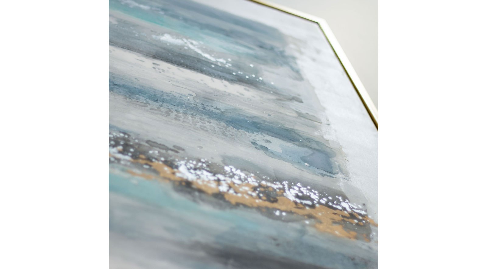 Cerulean Channels, Hand Painted Canvas - Image 3