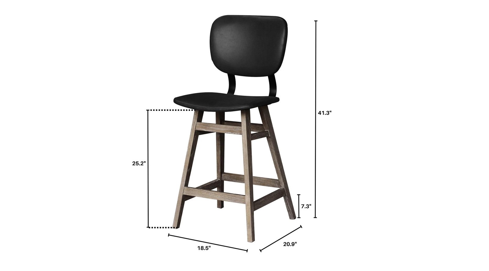 Fresno Counter Stool - Antique Black - Image 2