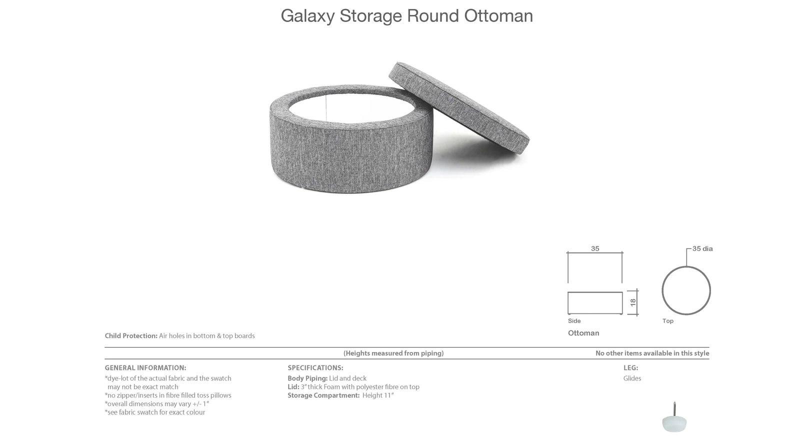 Galaxy Storage Ottoman - Image 2