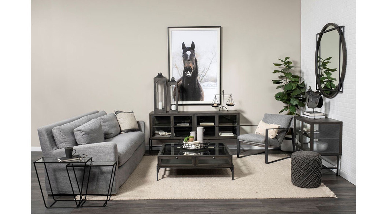 Arelius Dark Brown Wood and Iron 2 Door Accent Cabinet - Image 11