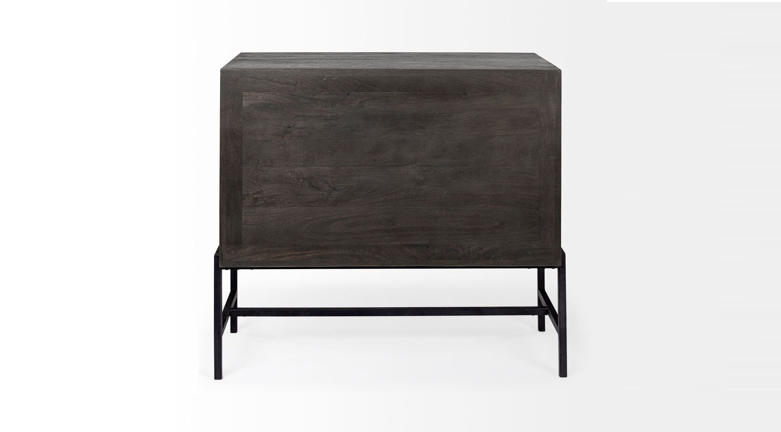 Arelius Dark Brown Wood and Iron 2 Door Accent Cabinet - Image 4