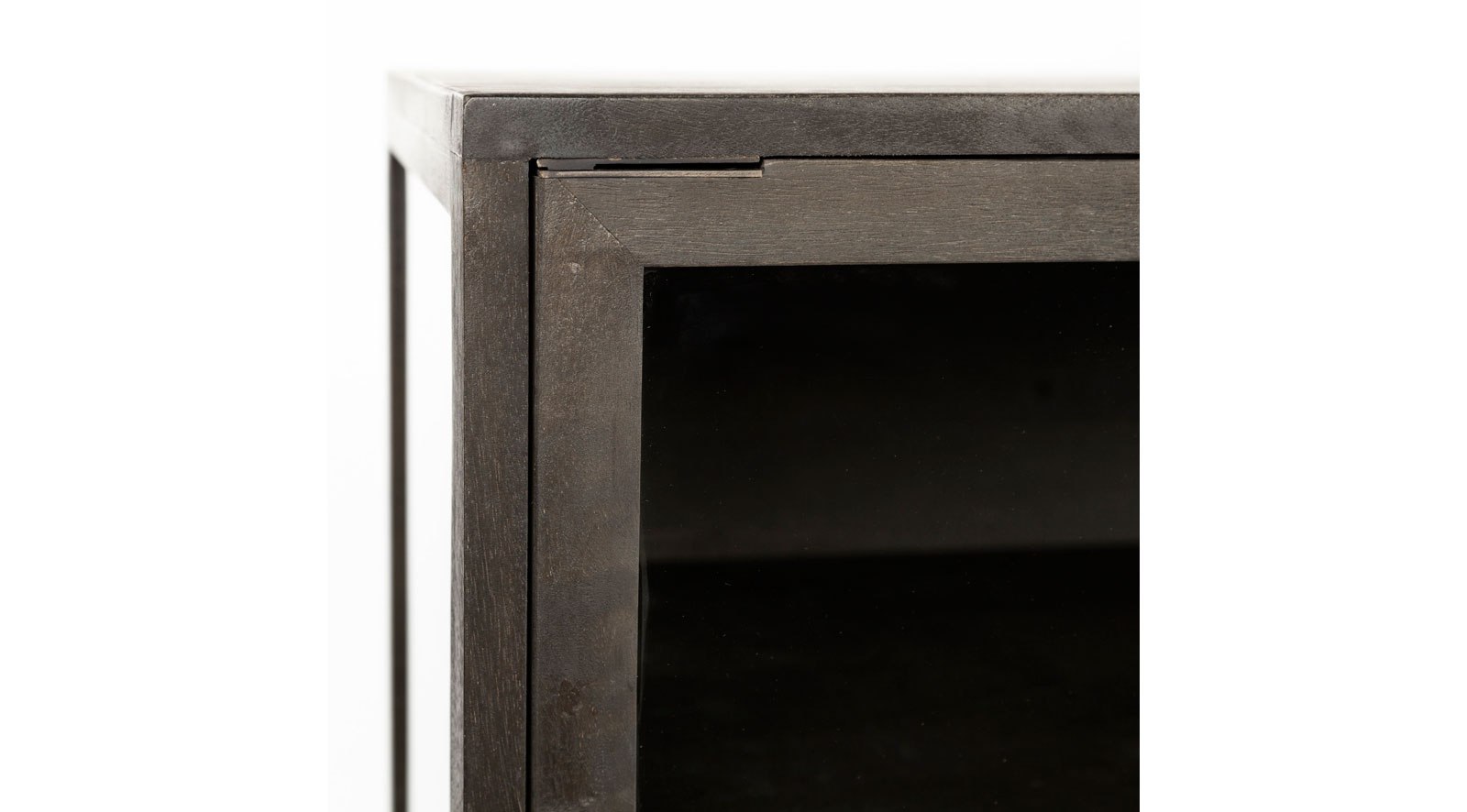 Arelius Dark Brown Wood and Iron 2 Door Accent Cabinet - Image 6