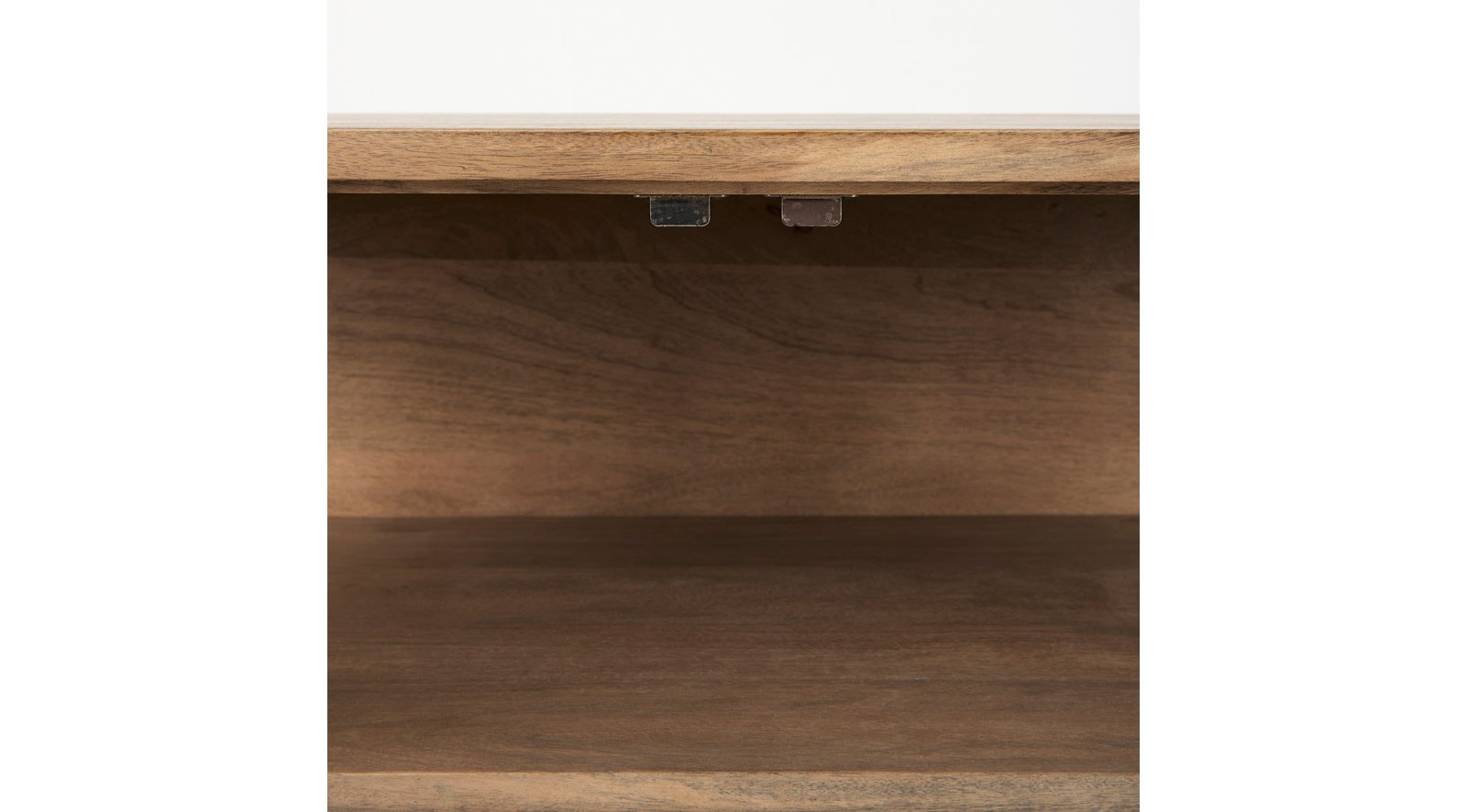 Arelius Light Brown W/ Black Metal Base 2 Door Accent Cabinet - Image 8