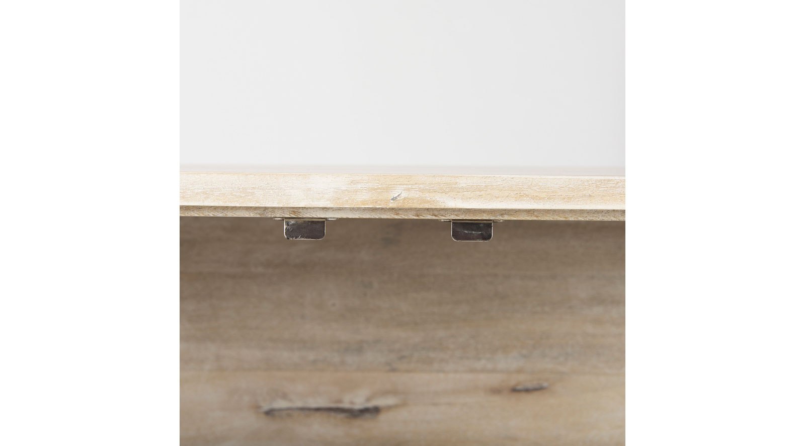 Arelius White Wood W/ Gold Metal Base 2 Door Accent Cabinet - Image 9