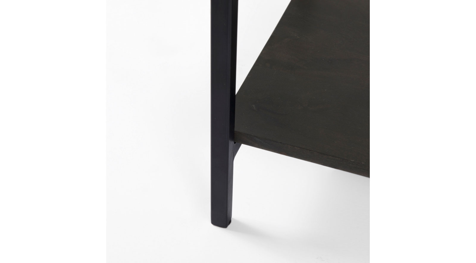 Arelius Dark Brown Wood W/ Black Metal Base Display Cabinet - Image 11