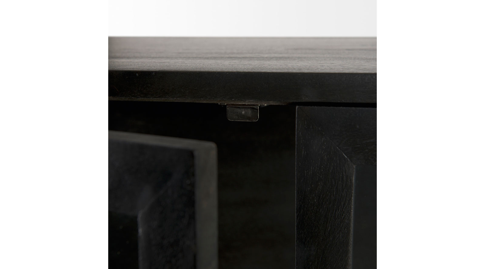 Arelius Dark Brown Wood W/ Black Metal Base Display Cabinet - Image 7