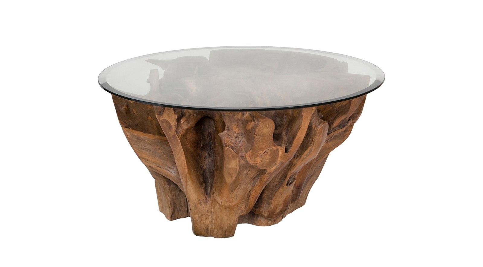 Kayu Round Root Coffee Table – Condo Size