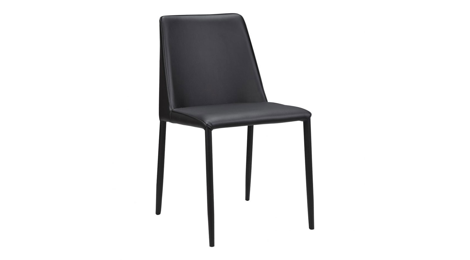 Nora Pu Dining Chair Black - Image 2