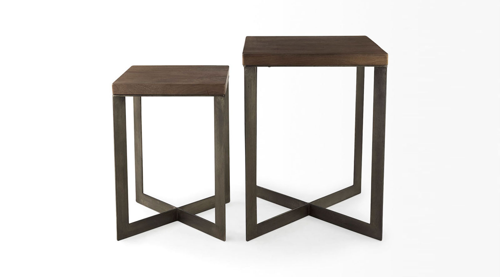 Faye Side Table (Set of 2) - Medium Brown - Image 4
