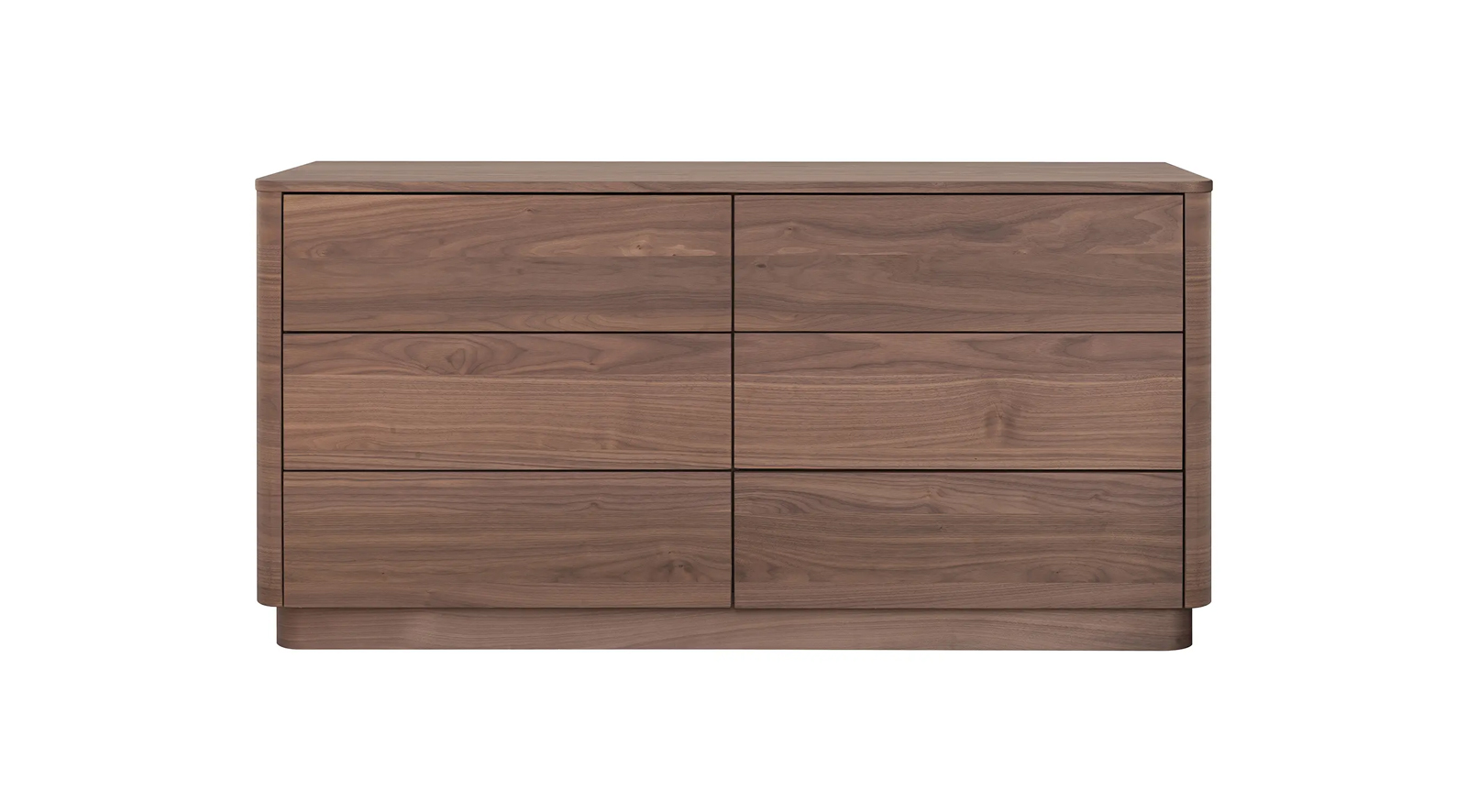 Round Off Dresser Walnut Brown