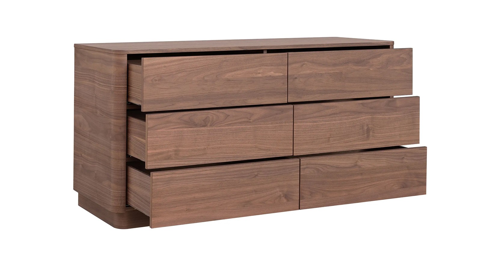 Round Off Dresser Walnut Brown - Image 2