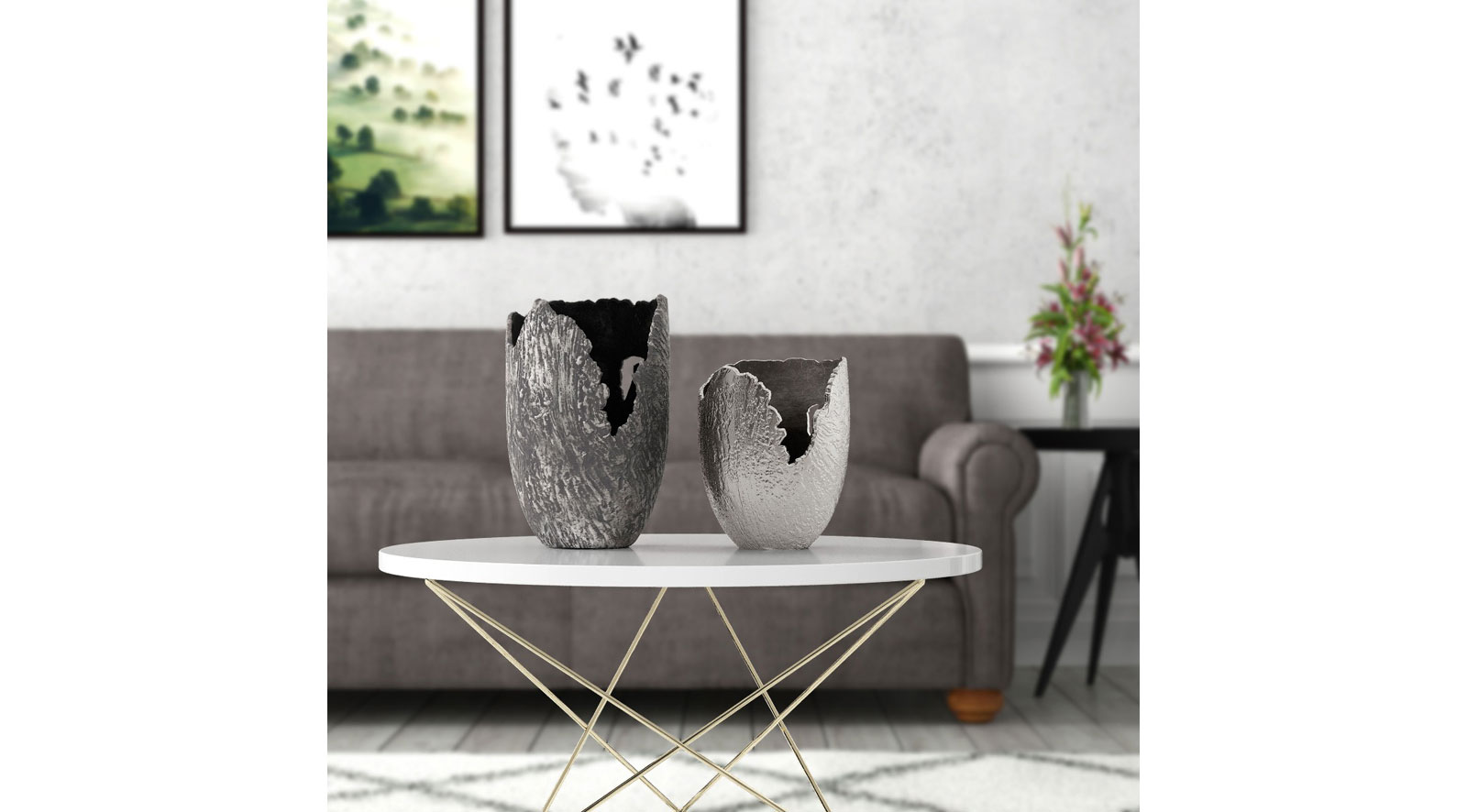 Shale Vases Large Grey - Image 5