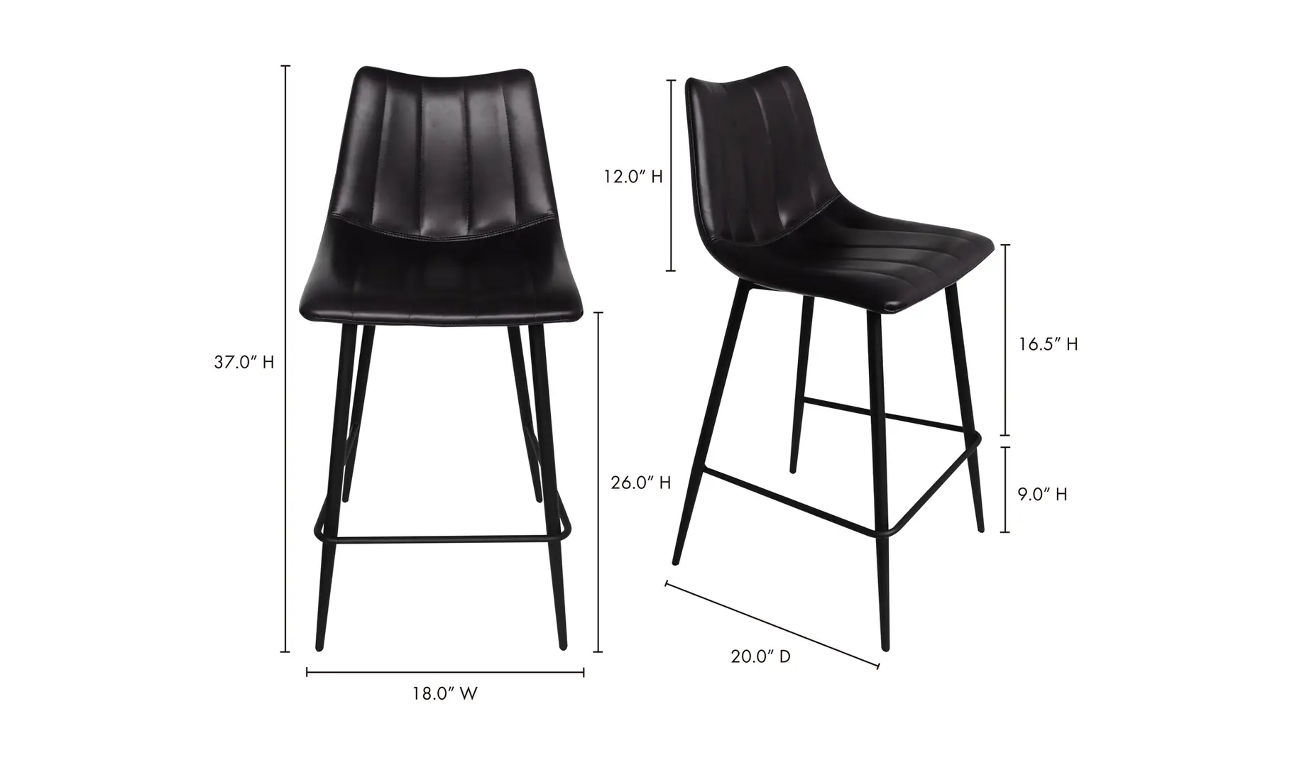 Alibi Counter Stool- PU Leather - Image 8