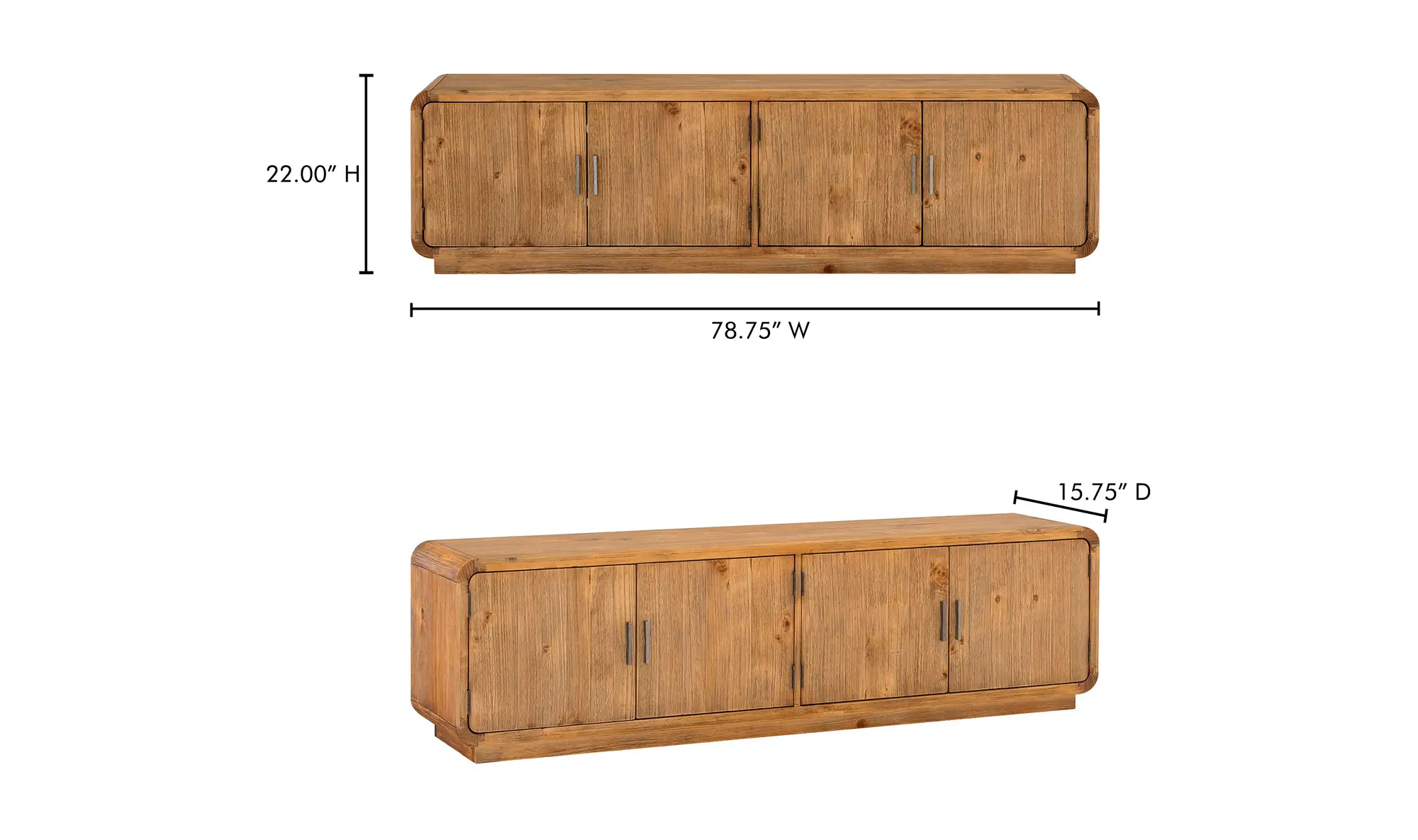 Monterey Media Cabinet Rustic Blonde - Image 3