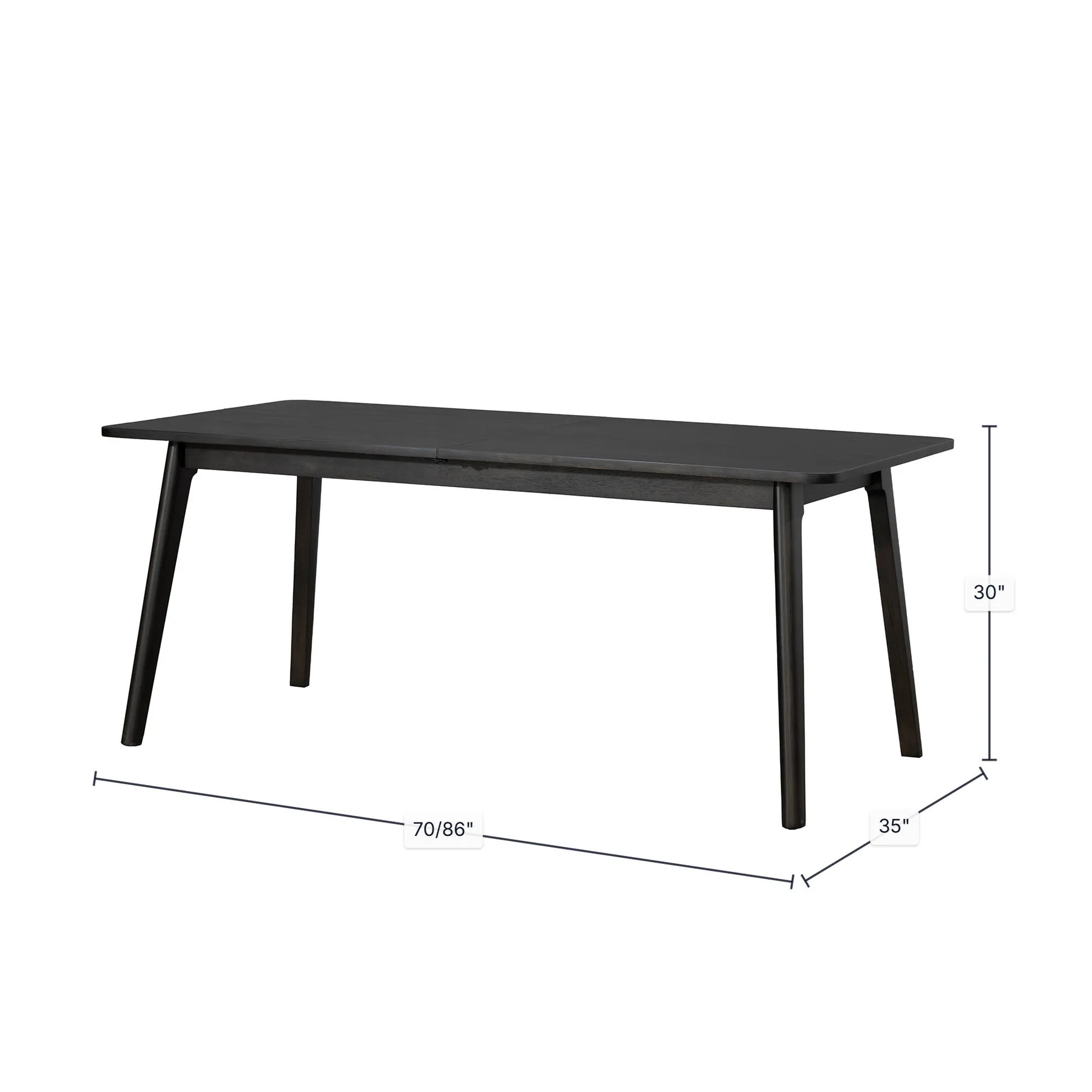 Brunette Extension Dining Table (70"/86") - Antique Black - Image 2